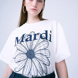 MARDI MERCREDI 2507 TSHIRT FLOWERMARDI_IVORY NAVY