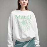 MARDI MERCREDI 2507 SWEATSHIRT FLOWERMARDI_WHITE MINT