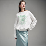 MARDI MERCREDI 2507 SWEATSHIRT FLOWERMARDI_WHITE MINT