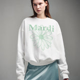 MARDI MERCREDI 2507 SWEATSHIRT FLOWERMARDI_WHITE MINT