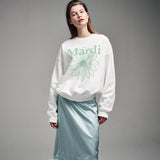 MARDI MERCREDI 2507 SWEATSHIRT FLOWERMARDI_WHITE MINT