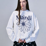 MARDI MERCREDI 2506 SWEATSHIRT FLOWERMARDI_WHITE NAVY