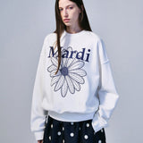 MARDI MERCREDI 2506 SWEATSHIRT FLOWERMARDI_WHITE NAVY