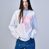MARDI MERCREDI 2507 SWEATSHIRT FLOWERMARDI_WHITE PINK
