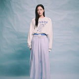 MARDI MERCREDI 2511 SWEATSHIRT RAGLAN SWING THE TAIL DDANJI_WHITE BLUE