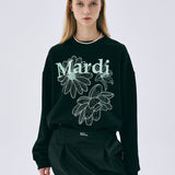 MARDI MERCREDI 2512 SWEATSHIRT TRIPLE FLOWER_BLACK MINT