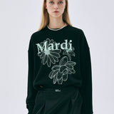 MARDI MERCREDI 2512 SWEATSHIRT TRIPLE FLOWER_BLACK MINT