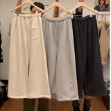 KOREAN COLLECTION 2511 松紧腰加绒休闲直筒裤