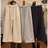 KOREAN COLLECTION 2511 松紧腰加绒休闲直筒裤