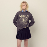 MARDI MERCREDI 2604 TSHIRT LONG SLEEVE FLOWERMARDI_CHARCOAL CREAM
