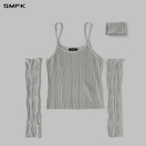 SMFK 2610 海妖巡游针织吊带套装 冰川灰