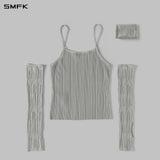 SMFK 2610 海妖巡游针织吊带套装 冰川灰