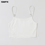 SMFK 2604 复古流浪短款吊带 云白