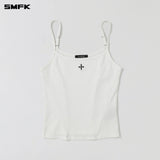 SMFK 2604 复古流浪吊带 云白