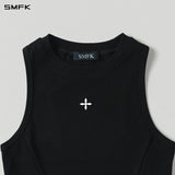 SMFK 2609 复古圆领短身背心 荒野黑