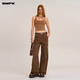 SMFK 2511 风暴复古机车背心  湮灭棕