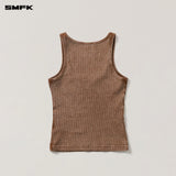 SMFK 2511 风暴复古机车背心  湮灭棕