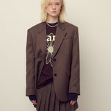 MARDI MERCREDI 2511 TSHIRT LONG SLEEVE FLOWERMARDI_BROWN