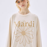 MARDI MERCREDI 2511 TSHIRT LONG SLEEVE FLOWERMARDI_BUTTER PEANUT