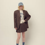 MARDI MERCREDI 2510 TSHIRT FLOWERMARDI_OATMEAL BLUE