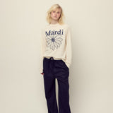 MARDI MERCREDI 2510 TSHIRT LONG SLEEVE FLOWERMARDI_CREAM NAVY