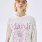 MARDI MERCREDI 2604 TSHIRT LONG SLEEVE FLOWERMARDI_CREAM PINKLAVENDER