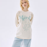 MARDI MERCREDI 2511 TSHIRT LONG SLEEVE TRIPLE FLOWER_BUTTER MOSSGREEN