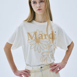 MARDI MERCREDI 2505 TSHIRT TRIPLE FLOWER_CREAM PEANUT