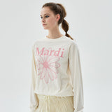 MARDI MERCREDI 2603 TSHIRT LONG SLEEVE FLOWERMARDI_CREAM INDIPINK