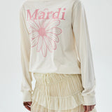 MARDI MERCREDI 2603 TSHIRT LONG SLEEVE FLOWERMARDI_CREAM INDIPINK