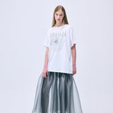 MARDI MERCREDI 2506 UNISEX TSHIRT FLOWERMARDI_WHITE LIGHTGREY