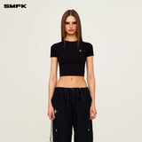 SMFK 2504 拥抱紧身运动Tee 荒野黑