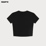 SMFK 2504 拥抱紧身运动Tee 荒野黑