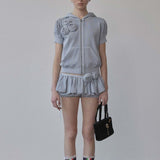 SCULPTOR 2603 Washed Rose Bloomer Skort Dusty Sky