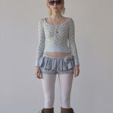 SCULPTOR 2603 Washed Rose Bloomer Skort Dusty Sky