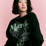 MARDI MERCREDI 2512 SWEATSHIRT TRIPLE FLOWER_BLACK MINT