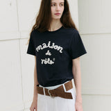 ROLAROLA 2603 MAISON DE ROLA EMBROIDERY T-SHIRT NAVY