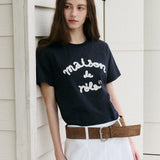 ROLAROLA 2603 MAISON DE ROLA EMBROIDERY T-SHIRT NAVY