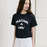 ROLAROLA 2603 MAISON DE ROLA EMBROIDERY T-SHIRT NAVY