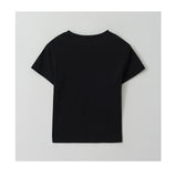 ROLAROLA 2604 LEOPARD HEART T-SHIRT BLACK