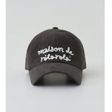 ROLAROLA 2605 MAISON DE ROLA EMBROIDERY CAP CHARCOAL GRAY