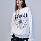 MARDI MERCREDI 2506 SWEATSHIRT FLOWERMARDI_WHITE NAVY
