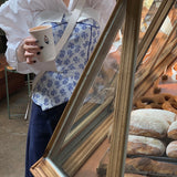 SEOOOCOOKIE 2601  Blue Rose Corset Top