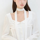 ILLIGO 2610 PINTUCK FLARE BLOUSE WHITE
