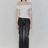 PAIN OR PLEASURE 2604 ANGEL STRAP TOP WHITE