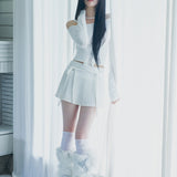 PAIN OR PLEASURE 2605 RUBY HOOK LONG SLEEVE WHITE