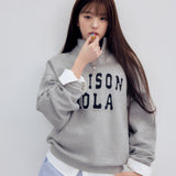 ROLAROLA 2605 MAISON DE ROLA EMBROIDERY HALF ZIP-UP M/GRAY