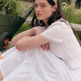 ROLAROLA 2605 FRILL SHIRRING BLOUSE WHITE