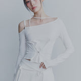 PAIN OR PLEASURE 2605 RUBY HOOK LONG SLEEVE WHITE