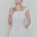PAIN OR PLEASURE 2608 PETAL RUFFLE DRESS WHITE
